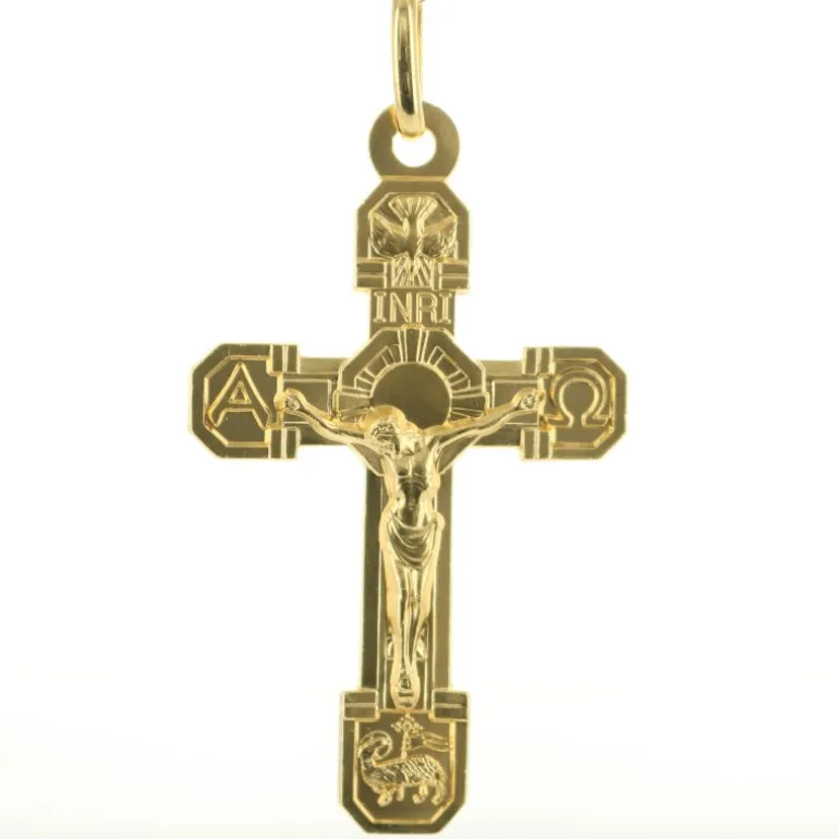 Palais du Rosaire Chapelet de Combat grains et chaine en plaqué or^ Chapelet De Combat | Chapelet De Saint Michel
