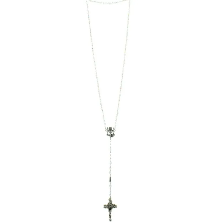 Palais du Rosaire Chapelet de Communion avec des grains en verre imitation cristal^ Communion | Chapelet De Communion