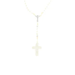 Palais du Rosaire Chapelet de communion blanc coeur Calice en corde^ Communion | Chapelet De Communion