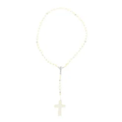 Palais du Rosaire Chapelet de communion blanc coeur Calice en corde^ Communion | Chapelet De Communion