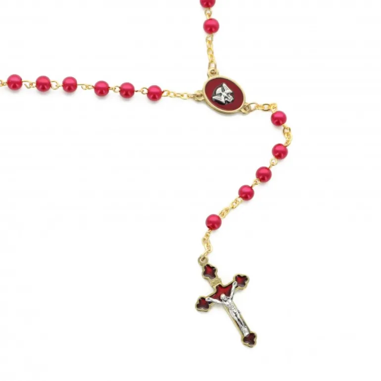 Palais du Rosaire Chapelet de Confirmation en verre avec boîte décorée^ Chapelet Verre