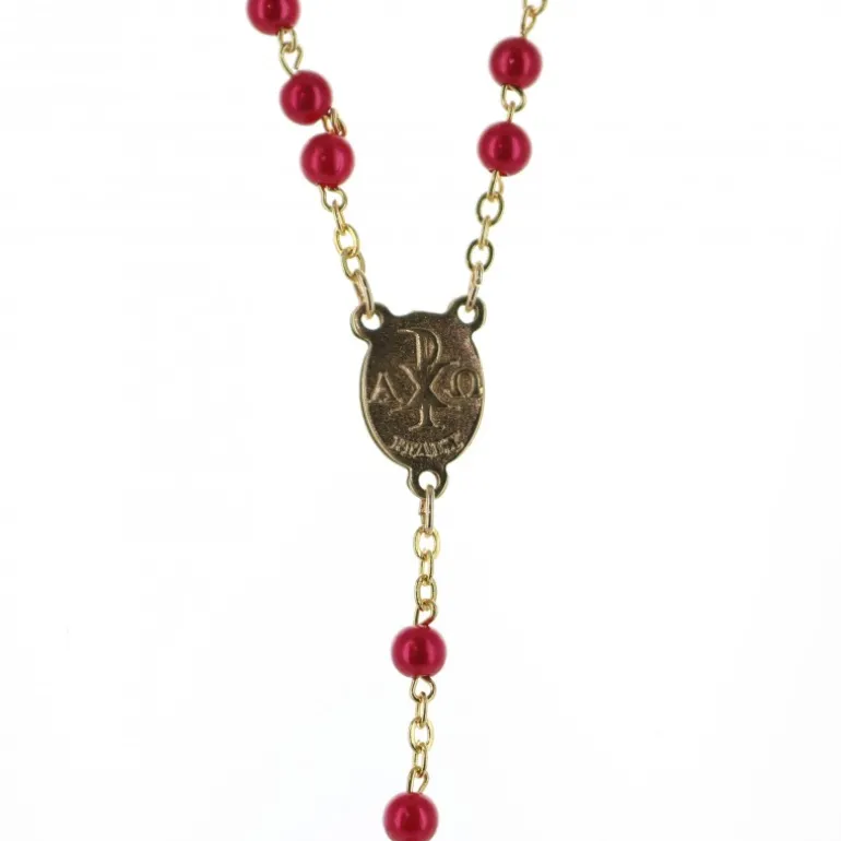 Palais du Rosaire Chapelet de Confirmation en verre avec boîte décorée^ Chapelet Verre