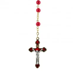 Palais du Rosaire Chapelet de Confirmation en verre avec boîte décorée^ Chapelet Verre