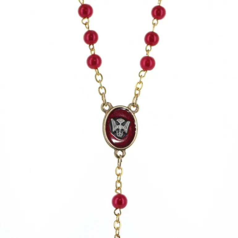 Palais du Rosaire Chapelet de Confirmation en verre avec boîte décorée^ Chapelet Verre