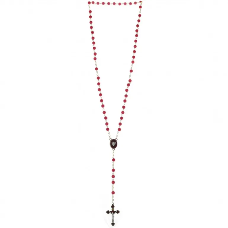 Palais du Rosaire Chapelet de Confirmation en verre avec boîte décorée^ Chapelet Verre