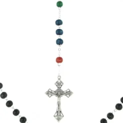 Palais du Rosaire Chapelet de dévotion 100 Requiem en bois avec boîte imagée^ Chapelet Bois