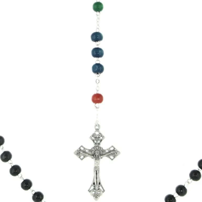Palais du Rosaire Chapelet de dévotion 100 Requiem en bois avec boîte imagée^ Chapelet Bois