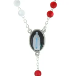 Palais du Rosaire Chapelet De la Miséricorde Divine avec le coeur de Jésus Miséricordieux^ Chapelet De Jésus Miséricordieux | Chapelet Verre