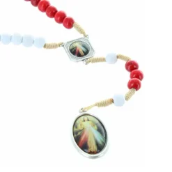 Palais du Rosaire Chapelet de la Miséricorde Divine en bois avec un livret^ Chapelet Bois