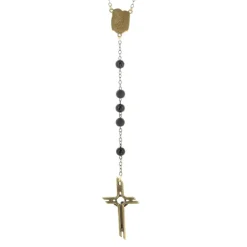 Palais du Rosaire Chapelet de la Sainte Famille en verre mât et satiné^ Chapelet Verre