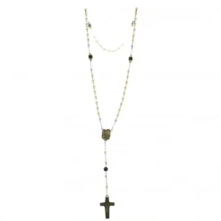 Palais du Rosaire Chapelet de la Sainte Famille en métal 3 tons^ Chapelet Métal