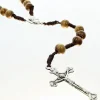 Palais du Rosaire Chapelet de la Vierge à l'enfant avec un coeur de Terre de Jérusalem^ Chapelet Corde | Autre Chapelet De Devotion