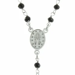 Palais du Rosaire Chapelet de la Vierge Miraculeuse en Argent avec des grains en verre et un fermoir^ Chapelet De La Vierge Miraculeuse | Chapelet Verre