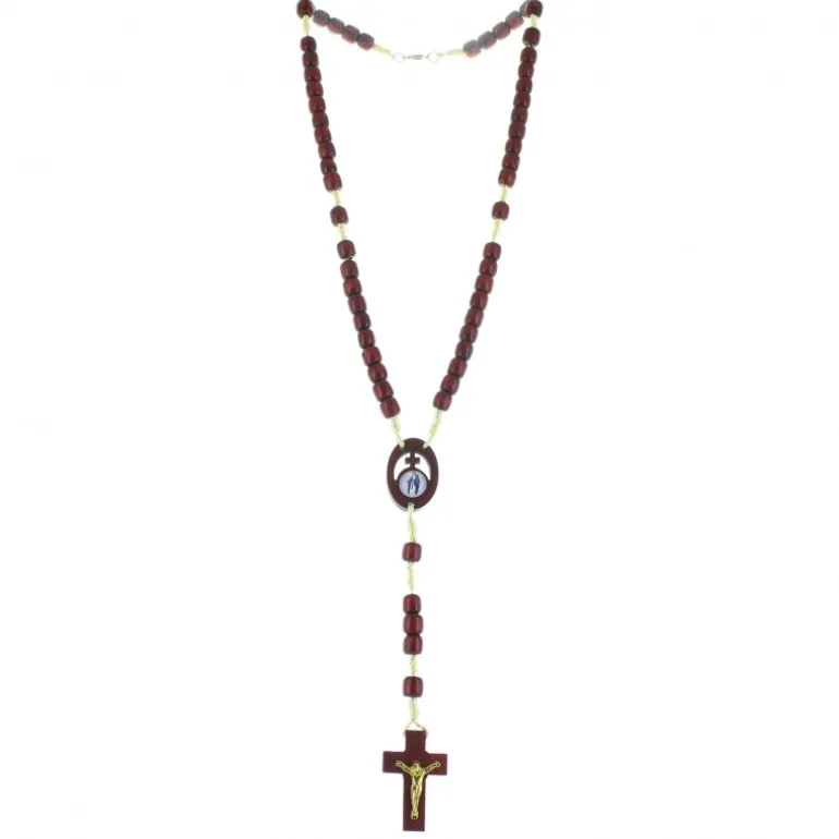 Palais du Rosaire Chapelet de la Vierge Miraculeuse en bois^ Chapelet De La Vierge Miraculeuse | Chapelet Bois