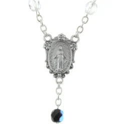Palais du Rosaire Chapelet de la Vierge Miraculeuse en verre avec une boîte^ Chapelet De La Vierge Miraculeuse | Chapelet Verre