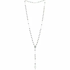 Palais du Rosaire Chapelet de la Vierge Miraculeuse en Argent avec des grains en verre et un fermoir^ Chapelet De La Vierge Miraculeuse | Chapelet Verre