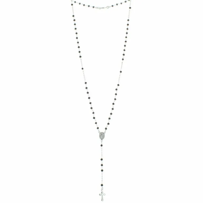 Palais du Rosaire Chapelet de la Vierge Miraculeuse en Argent avec des grains en verre et un fermoir^ Chapelet De La Vierge Miraculeuse | Chapelet Verre