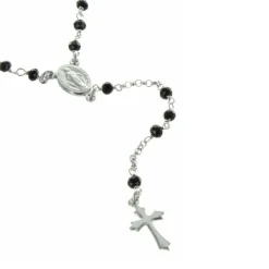 Palais du Rosaire Chapelet de la Vierge Miraculeuse en Argent avec des grains en verre et un fermoir^ Chapelet De La Vierge Miraculeuse | Chapelet Verre