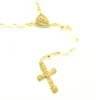 Palais du Rosaire Chapelet de l'apparition de Lourdes doré en Nacre véritable^ Chapelet De Lourdes | Chapelet Nacre