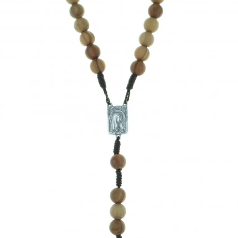 Palais du Rosaire Chapelet de l'Apparition de Lourdes en bois d'olivier^ Chapelet De Lourdes | Chapelet Bois