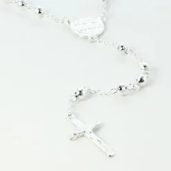 Palais du Rosaire Chapelet de l'Apparition de Lourdes en argent^ Chapelet De Lourdes | Chapelet Argent
