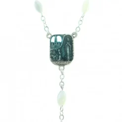 Palais du Rosaire Chapelet de l'apparition de Lourdes en nacre ovale^ Communion | Chapelet De Communion