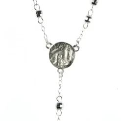 Palais du Rosaire Chapelet de l'Apparition de Lourdes en argent^ Chapelet De Lourdes | Chapelet Argent