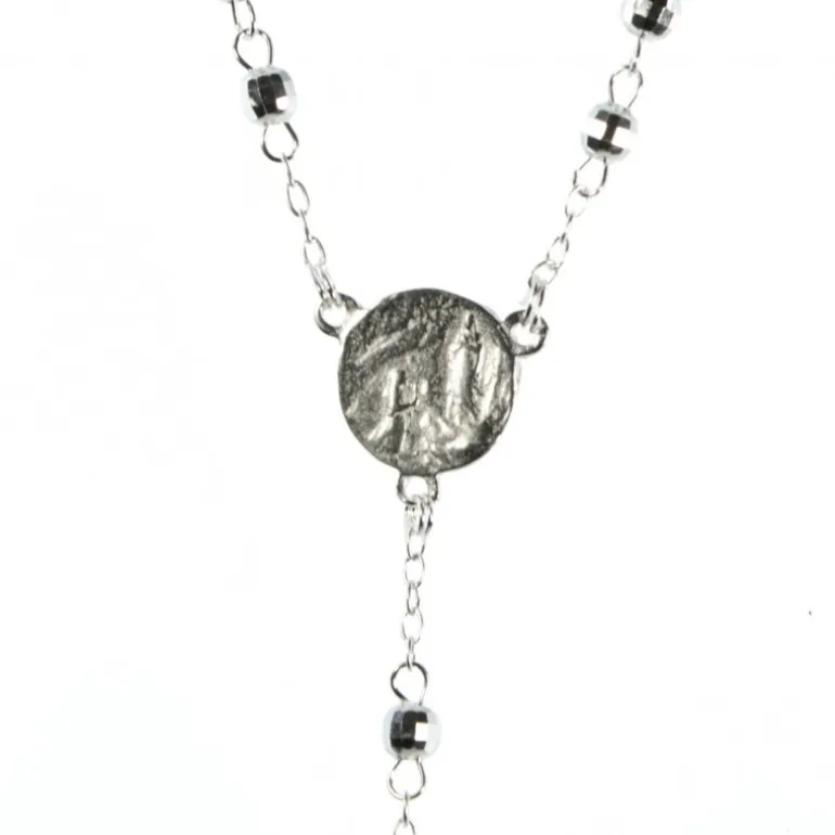 Palais du Rosaire Chapelet de l'Apparition de Lourdes en argent^ Chapelet De Lourdes | Chapelet Argent