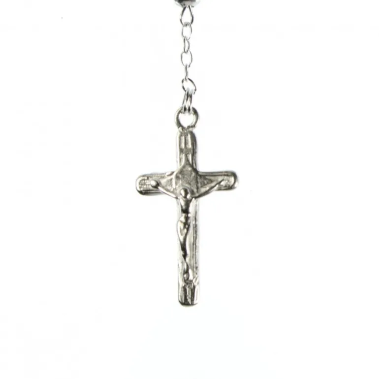 Palais du Rosaire Chapelet de l'Apparition de Lourdes en argent^ Chapelet De Lourdes | Chapelet Argent