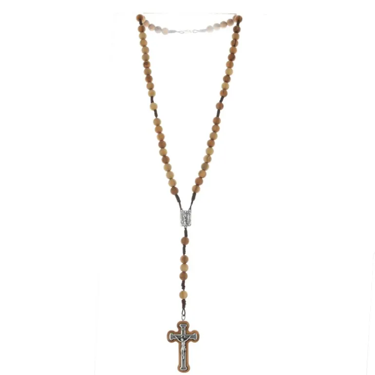 Palais du Rosaire Chapelet de l'Apparition de Lourdes en bois d'olivier^ Chapelet De Lourdes | Chapelet Bois