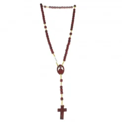 Palais du Rosaire Chapelet de l'Apparition en bois avec des grains ovales^ Chapelet Bois