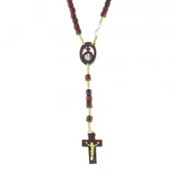 Palais du Rosaire Chapelet de l'Apparition en bois avec des grains ovales^ Chapelet Bois