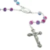 Palais du Rosaire Chapelet de Lourdes avec des grains en verre marbrés colorés^ Chapelet De Lourdes | Chapelet Verre