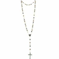 Palais du Rosaire Chapelet de Lourdes avec des grains en hématite, bois et métal^ Chapelet De Lourdes | Chapelet Métal