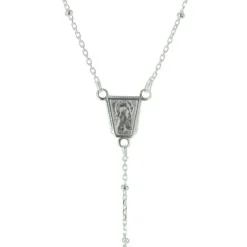 Palais du Rosaire Chapelet de Lourdes en Argent avec un fermoir et des grains 2mm^ Chapelet De Lourdes | Chapelet Argent