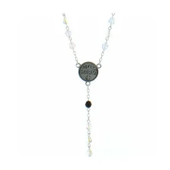 Palais du Rosaire Chapelet de Lourdes en Argent et perles Swarovski 5mm^ Chapelet De Lourdes | Chapelet Argent