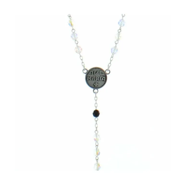 Palais du Rosaire Chapelet de Lourdes en Argent et perles Swarovski 5mm^ Chapelet De Lourdes | Chapelet Argent