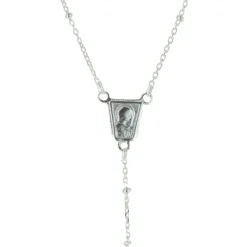Palais du Rosaire Chapelet de Lourdes en Argent avec un fermoir et des grains 2mm^ Chapelet De Lourdes | Chapelet Argent