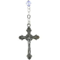 Palais du Rosaire Chapelet de Lourdes en Argent avec des grains en cristal Swarovski coloré de 5mm^ Chapelet De Lourdes | Chapelet Cristal