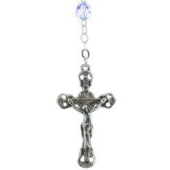 Palais du Rosaire Chapelet de Lourdes en Argent avec des grains de 6mm en cristal Swarovski^ Chapelet De Lourdes | Chapelet Cristal