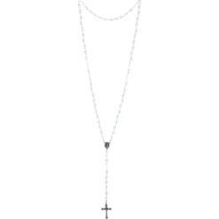 Palais du Rosaire Chapelet de Lourdes en Argent avec des grains en cristal Swarovski coloré de 5mm^ Chapelet De Lourdes | Chapelet Cristal