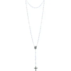 Palais du Rosaire Chapelet de Lourdes en Argent avec des grains de 6mm en cristal Swarovski^ Chapelet De Lourdes | Chapelet Cristal