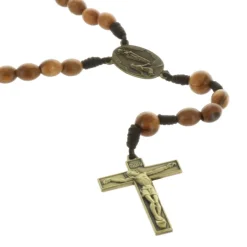 Palais du Rosaire Chapelet de Lourdes en bois d'Olivier sur corde^ Chapelet De Lourdes | Chapelet Corde