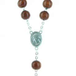 Palais du Rosaire Chapelet de Lourdes en bois grains 10mm^ Chapelet De Lourdes | Chapelet Bois