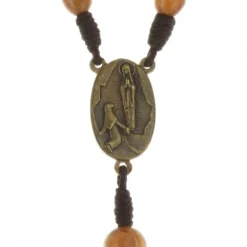 Palais du Rosaire Chapelet de Lourdes en bois d'Olivier sur corde^ Chapelet De Lourdes | Chapelet Corde