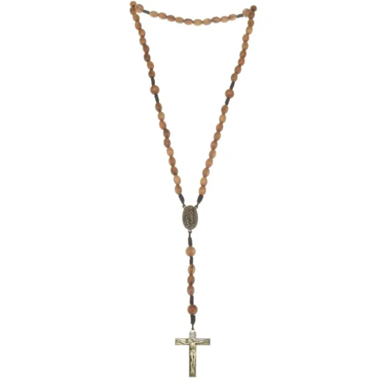 Palais du Rosaire Chapelet de Lourdes en bois d'Olivier sur corde^ Chapelet De Lourdes | Chapelet Corde