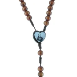 Palais du Rosaire Chapelet de Lourdes en corde grains bois, paters et coeur Apparition de Lourdes.^ Chapelet De Lourdes | Chapelet Corde