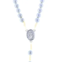 Palais du Rosaire Chapelet de Lourdes en corde grains translucides et coeur Apparition de Lourdes^ Chapelet De Lourdes | Chapelet Corde
