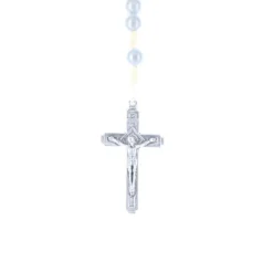 Palais du Rosaire Chapelet de Lourdes en corde grains translucides et coeur Apparition de Lourdes^ Chapelet De Lourdes | Chapelet Corde