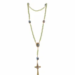 Palais du Rosaire Chapelet de Lourdes en corde avec paters image de l'apparition et de Bernadette^ Chapelet De Lourdes | Chapelet Corde